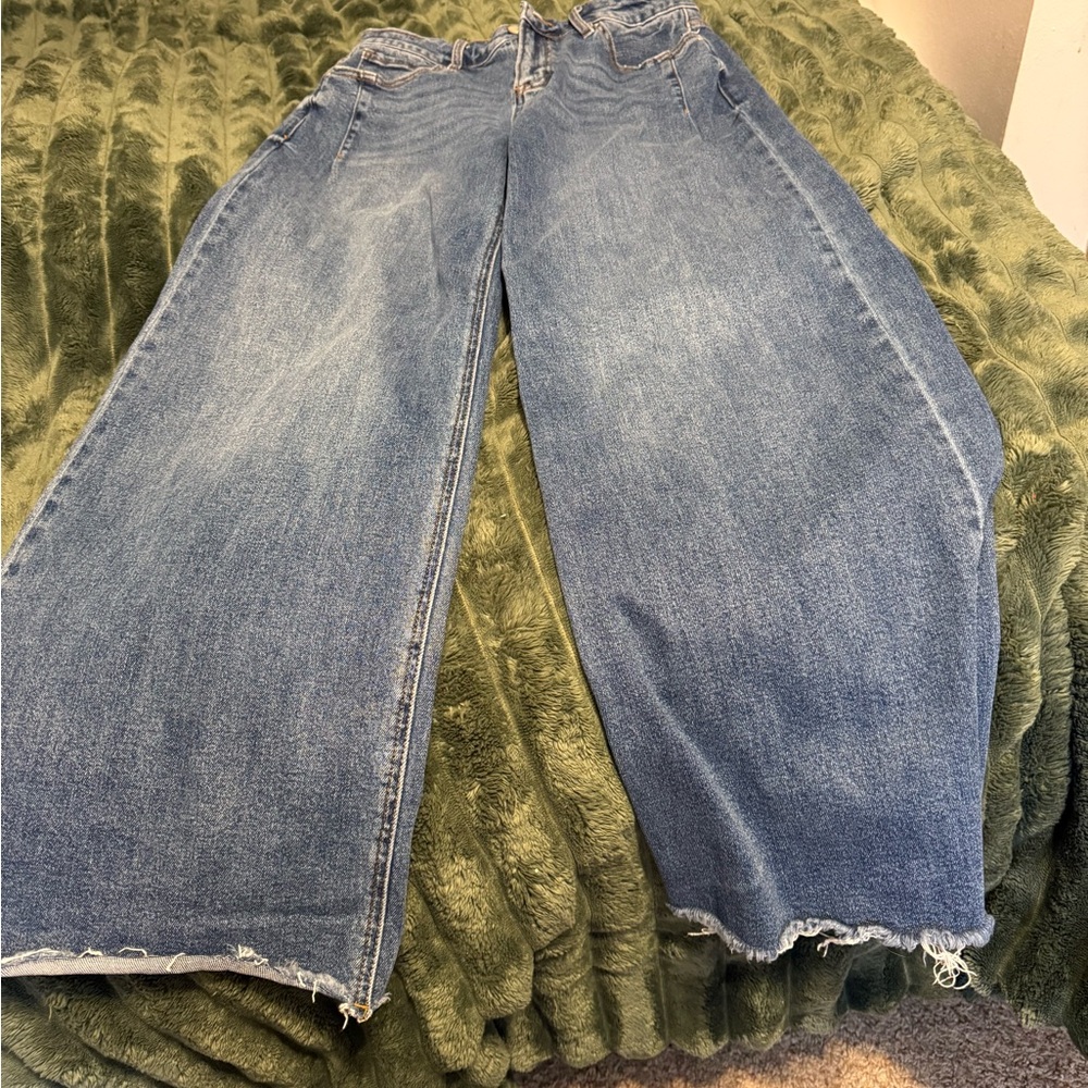 Risen Classic Blue Wide-Leg Jeans